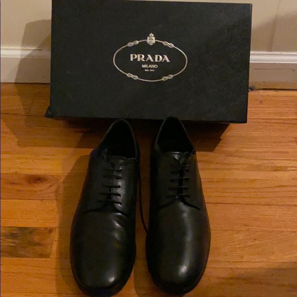 Prada men’s vintage leather Calzature Uomo US 10